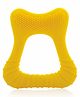 BeeBaby Tooth Shape Silicone Teether for 3+ months with Soft Bristles & Carry Case BPA Free Teething Toy for Babies with Textured Surface for Soothing Gums. 100% Food Grade - Yellow
