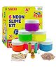 SNEKI Fruit Scented DIY Magic Neon Slime Gel Jelly with Activity Kit Pack of 6 Multicolour - 50 g each
