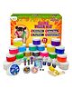 HOTKEI (Pack of 24) Multicolor Scented DIY Magic Gel Kit Including Toy Slimy 6 Neon Slime 6 White Slime 6 Galaxy Slime 6 Glitter Stars And Color Beads Magical Crystal Clay Putty Toy Kit - Multicolour