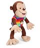 Starwalk Smiling  Plush Monkey With Rainbow T -Shirt - 25 cm