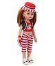 Speedage Ahnna Doll With Cap Stripes Print - Height 35 cm