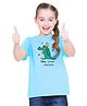 BRATMA Half Sleeves Cartoon Style Collection Alligator Printed Tee - Sky Blue