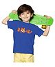 BRATMA Half Sleeves Animal Theme Tiger Printed Tee - Royal Blue