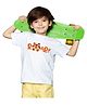 BRATMA Half Sleeves Animal Theme Tiger Printed Tee - White