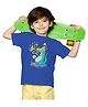 BRATMA Half Sleeves Dinosaur Printed Tee - Royal Blue