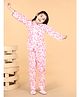 Piccolo Full Sleeves Seamless Batik Paisley & Floral Printed Coordinating Night Suit - Pink