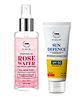TNW The Natural Wash Combo of 2 Steam Distilled Pure Rose Water 200ml and Sun Defence SPF 50 Cream  50g