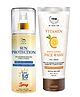 TNW The Natural Wash Combo of 2 Sun Protection SPF 50 Spray 100ml & Vitamin C Exfoliating Face Wash 100ml