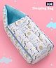 Zoe 3 in 1 Baby Carry Nest Cum Sleeping Bag Animal Print - Blue