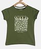 Tales & Stories Short Sleeves All Good Things Are Wild & Free Printed Tee - Olive Green