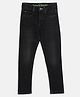 Tales & Stories Lycra Slim Fit Solid Button Down Jeans -  Black