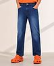 Tales & Stories Light Faded Solid Slim Fit Button Down Jeans - Dark Blue