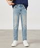 Tales & Stories Slim Fit Light Faded Button Down Jeans - Blue