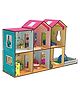 Toyshine Big Size Wooden DIY Doll House f- Multicolour