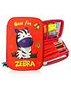 Toyshine Red Zebra Hardtop Pencil Case with Compartments Kids Large Capacity School Supply Organizer Students Stationery Box - Red