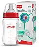 LuvLap Natura Flo Glass Feeding Bottle, 150ml, BPA Free, Anti-Colic Nipple, Transparent