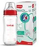 LuvLap Natura Flo Glass Feeding Bottle, 250ml, BPA Free, Anti-Colic Nipple, Transparent