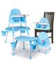 LuvLap 4-in-1 Convertible Baby High Chair with Safety Belts, High Chair, Low Chair, Booster Chair & Table, Removable Tray, Blue, 6 Months+