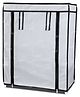Fiddlerz Multipurpose 4 Shelves Shoe Rack Cabinet with Zip Door Cover Side Pockets Collapsible Shoes Shelf/Shoerack Multiuse Storage Organizer for Footwear Toys Clothes(Non Woven Fabric) Grey