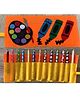 Kalacaree Crayons Patch Roller Pencil Pouch - Orange