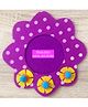 Kalacaree Flower Design Magnetic Photo Frame - Purple