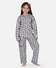 KNITCO Pure Cotton Full Sleeves Baby Penguin Printed Night Wear - Grey