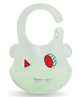 Polka Tots Waterproof Silicone Feeding Bibs With Adjustable Snap Buttons Watermelon Print - Green
