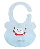 Polka Tots Waterproof Silicone Feeding Bibs with Adjustable Snap Buttons Strawberry Man Print - Blue