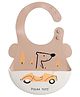 Polka Tots Waterproof Silicone Feeding Bibs with Adjustable Snap Buttons Orange Car Print - Brown