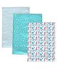 TIDY SLEEP Diaper Changing Mat Bed Protector with Foam Pirates Print Pack of 3 - White