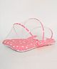 TIDY SLEEP Baby Bed with Mosquito Net & Neck Pillow, Baby Gadda Set for New Born(Pink)