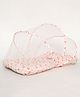 Tidy Sleep Baby Bed With Mosquito Net & Neck Pillow Baby Gadda Set For New Born Flower Printed - Pink