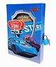 KARBD McQueen Blue Sample Text Store Cartoon Racing Cars Character Secret Lock Diary - 94 Pages