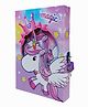 KARBD Unicorn Wings Magic Crown Star Blue Cartoon Character Secret Lock Diary Big Size - Purple