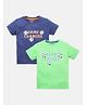 Mackly Pack Of 2 Half Sleeves Game Changer Printed Tees - Blue Green