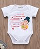 KNITROOT Mothers Day Theme Half Sleeves Baby & Mama With Comforting Arms Printed Onesie - White