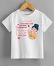 KNITROOT Mother's Day Theme Half Sleeves Comforting Arms Printed Tee - White