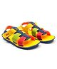 Beanz Unisex Springy Velcro Sandals - Blue Yellow