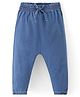 Babyhug Denim Full Length Stretchable Jogger Solid Colour - Light Blue