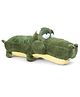 Dimpy Stuff Comfy Super Soft Crocodile Lying Green