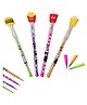 Muren Stackable Push Non-Sharpening Pencil-Multicolor - Set of 4 (Color May Vary)