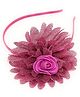 SKD Glitter Single Flower Hair Band - Pink