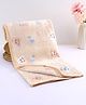 Tinycare Premium Quality Baby Blanket  Bear Printed - Peach