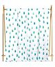 The Mom Store Muslin 6 Layer Dohar Blanket Raindrops - Blue & White