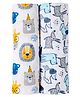 The Mom Store Baby Swaddle Wrap Combo Guess the Animal & Cute Puppy Pack of 2 - Multicolour