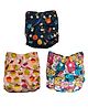 The Mom Store Combo of 3 Reusable Diapers - Multicolour