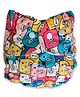 The Mom Store Bear Buddies Print Reusable Cloth Diaper - Multicolour