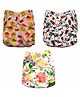 The Mom Store Combo of 3 Reusable Diapers - Multicolour