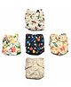 The Mom Store Combo of 5 Reusable Diapers - Multicolour