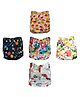 The Mom Store Combo of 5 Reusable Diapers - Multicolour